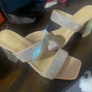 Rouge Helium Glittering Beige Heels